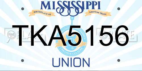 TKA5156 Mississippi License Plate
