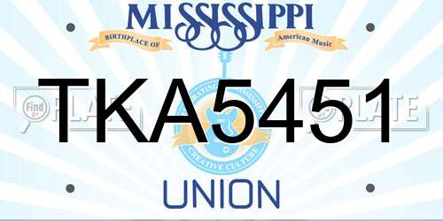 TKA5451 Mississippi License Plate