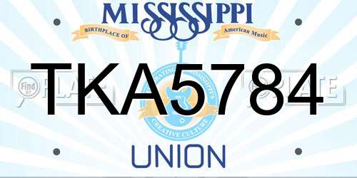 TKA5784 Mississippi License Plate