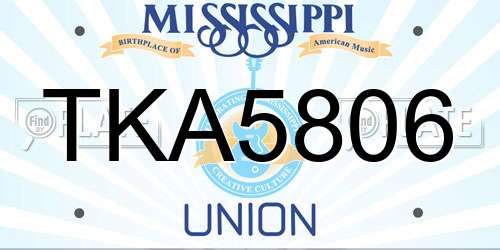 TKA5806 Mississippi License Plate