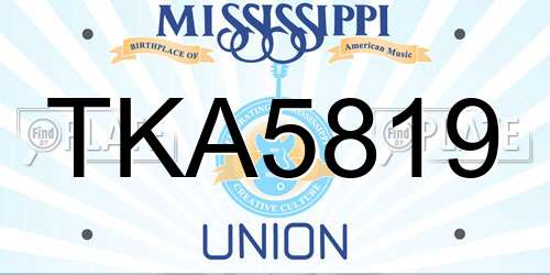 TKA5819 Mississippi License Plate