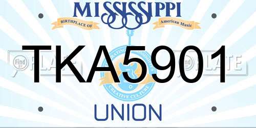 TKA5901 Mississippi License Plate