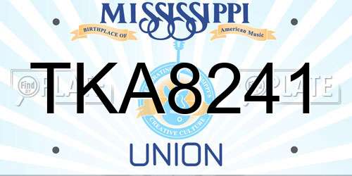 TKA8241 Mississippi License Plate