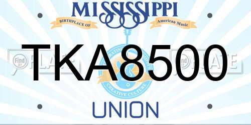 TKA8500 Mississippi License Plate