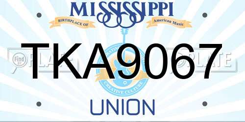 TKA9067 Mississippi License Plate