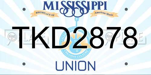 TKD2878 Mississippi License Plate