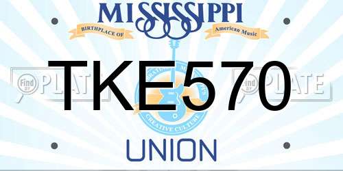 TKE570 Mississippi License Plate
