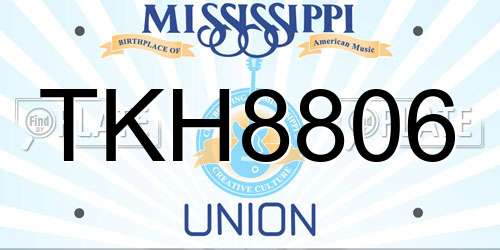 TKH8806 Mississippi License Plate