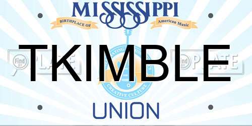 TKIMBLE Mississippi License Plate
