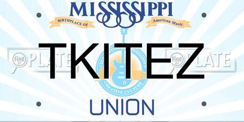 TKITEZ Mississippi License Plate