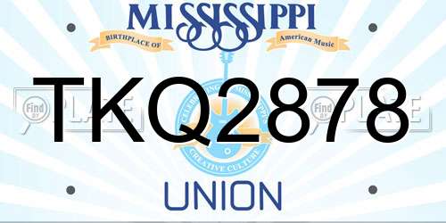 TKQ2878 Mississippi License Plate