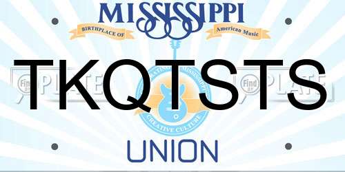 TKQTSTS Mississippi License Plate
