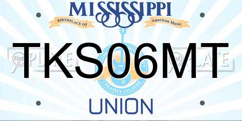 TKS06MT Mississippi License Plate