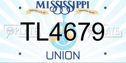 TL4679 Mississippi License Plate