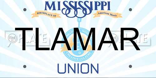 TLAMAR Mississippi License Plate