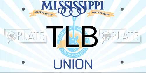 TLB Mississippi License Plate