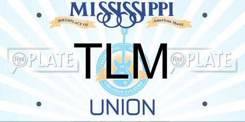 TLM Mississippi License Plate