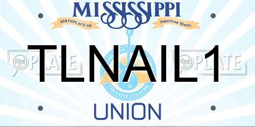 TLNAIL1 Mississippi License Plate