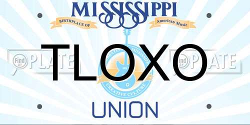 TLOXO Mississippi License Plate
