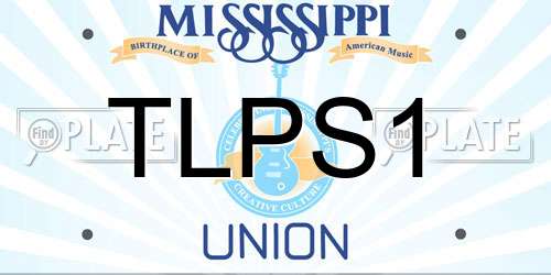 TLPS1 Mississippi License Plate