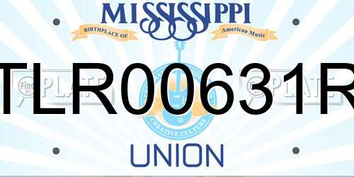 TLR00631R Mississippi License Plate