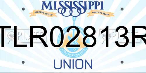 TLR02813R Mississippi License Plate