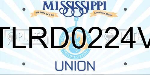 TLRD0224V Mississippi License Plate