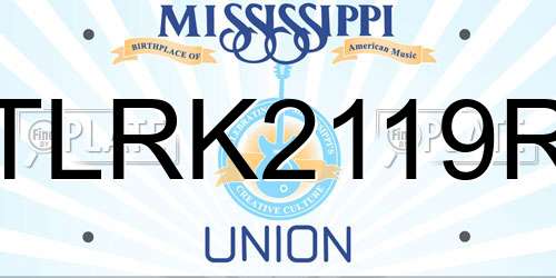 TLRK2119R Mississippi License Plate