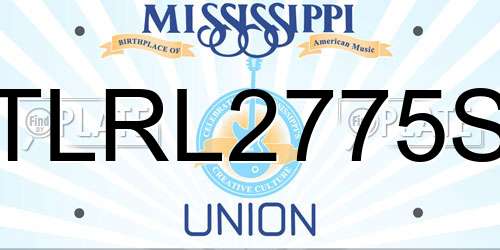 TLRL2775S Mississippi License Plate