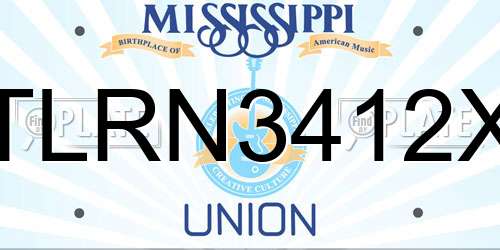 TLRN3412X Mississippi License Plate