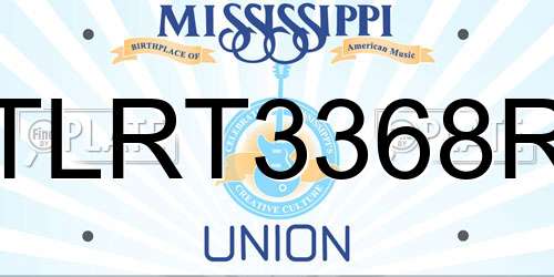TLRT3368R Mississippi License Plate