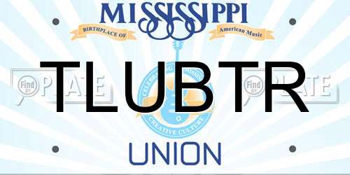 TLUBTR Mississippi License Plate