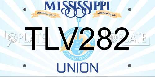TLV282 Mississippi License Plate