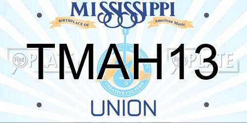 TMAH13 Mississippi License Plate