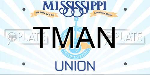 TMAN Mississippi License Plate