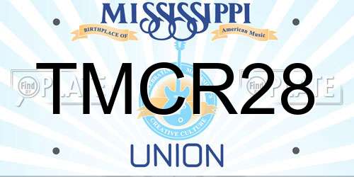 TMCR28 Mississippi License Plate
