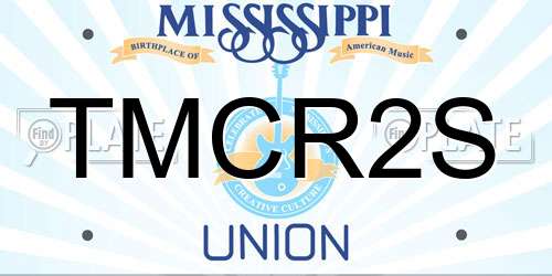 TMCR2S Mississippi License Plate