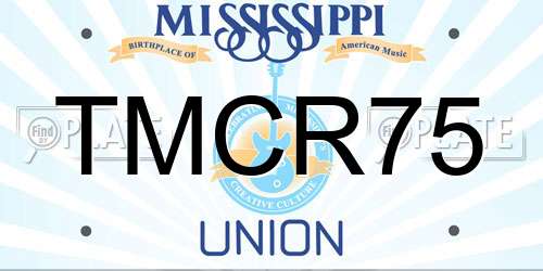 TMCR75 Mississippi License Plate