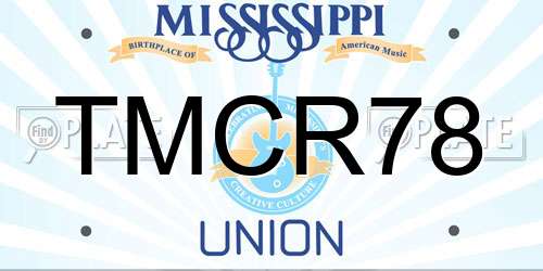 TMCR78 Mississippi License Plate