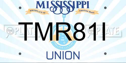 TMR81I Mississippi License Plate