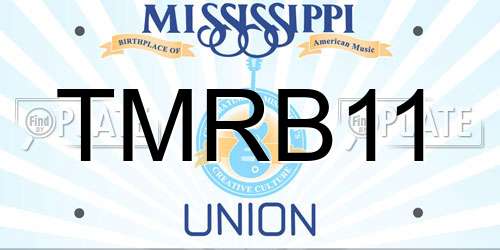TMRB11 Mississippi License Plate