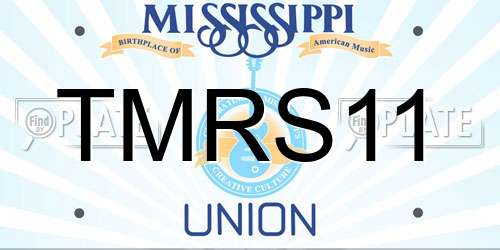 TMRS11 Mississippi License Plate
