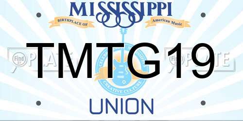 TMTG19 Mississippi License Plate