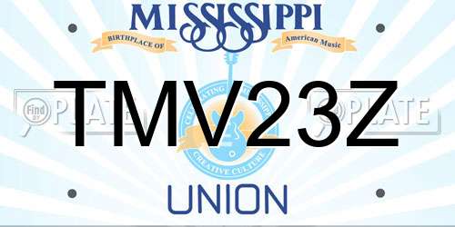 TMV23Z Mississippi License Plate