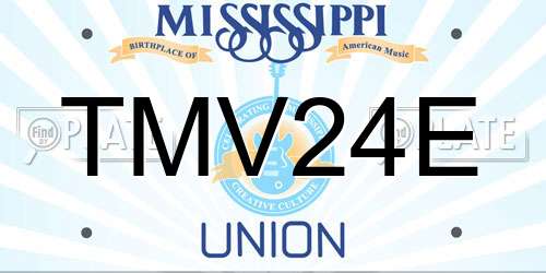 TMV24E Mississippi License Plate