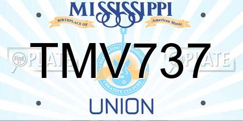 TMV737 Mississippi License Plate