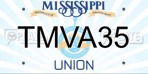 TMVA35 Mississippi License Plate