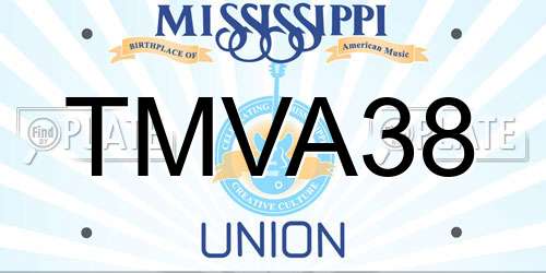 TMVA38 Mississippi License Plate