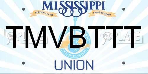 TMVBTTT Mississippi License Plate