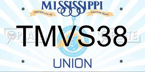 TMVS38 Mississippi License Plate